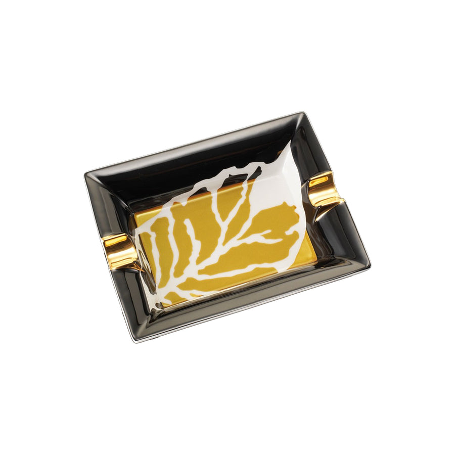 Black Leaf Ashtray - White